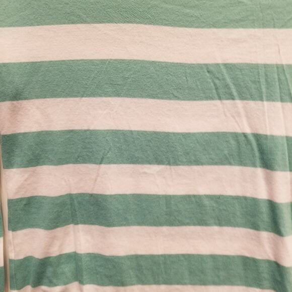 Old Navy Long Sleeve T-Shirt Striped White Green Juniors Size XL /14 - Picture 4 of 6